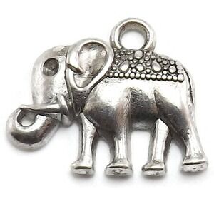 10pcs Elephant‎ Charms trunk up for good luck